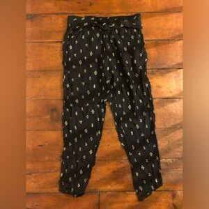 Billabong Black Patterned Pants